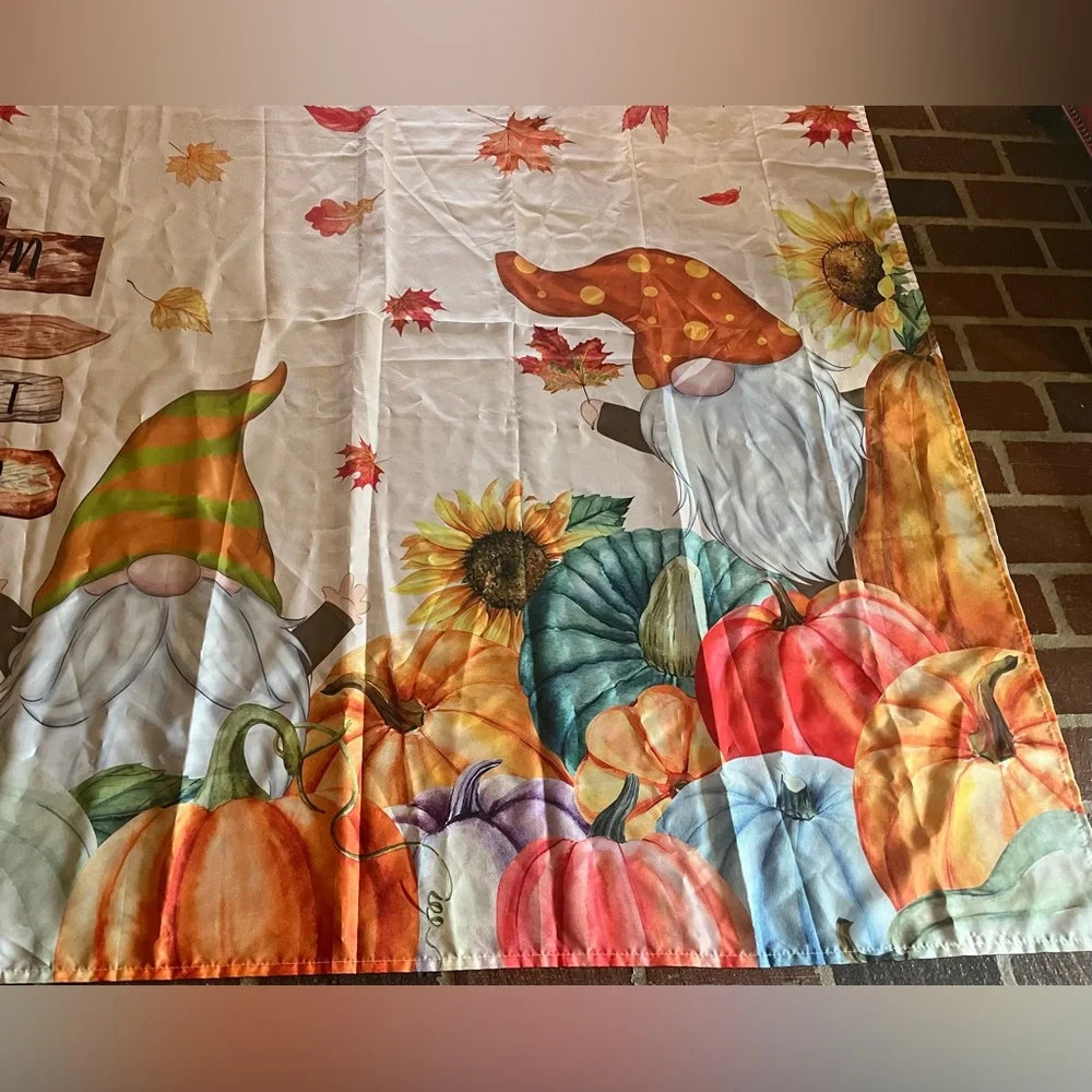 Fall & Gnome Themed Shower Curtain